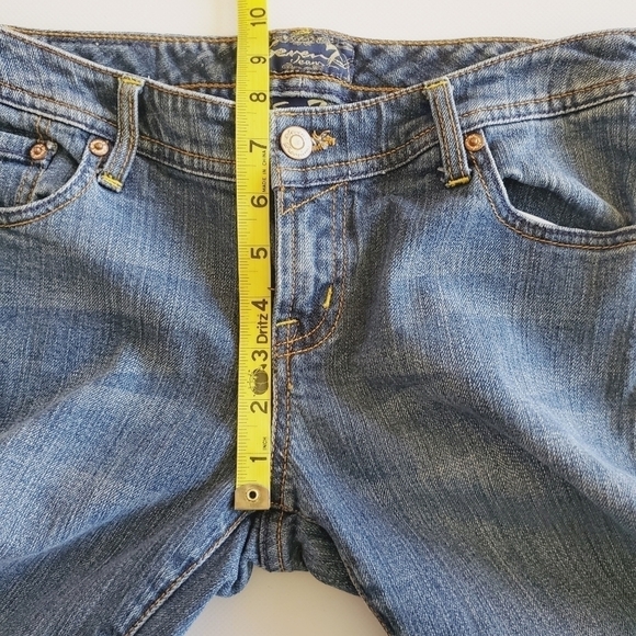 7030 * Seven7 Crop Embroidered Pocket Jeans Medium Wash Denim Size 28 - Picture 9 of 11
